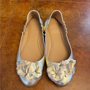 Tory Burch Gold Women's Ballet Flats Size 6